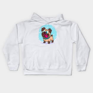 Cute Cartoon Pug Kids Hoodie